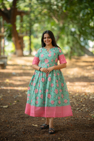 PASTEL ROSE | MATERNITY MAXI ANKLE LENGTH
