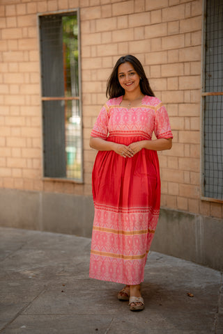 GULABI PATOLA | MATERNITY MAXI FULL LENGTH