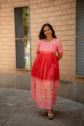 GULABI PATOLA | MATERNITY MAXI FULL LENGTH