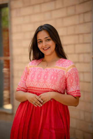 GULABI PATOLA | MATERNITY MAXI FULL LENGTH