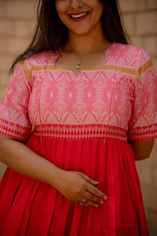 GULABI PATOLA | MATERNITY MAXI FULL LENGTH