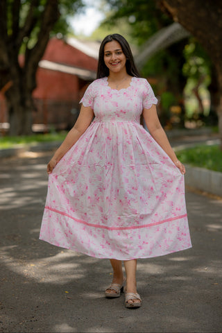 ROSE SCALLOP | MATERNITY MAXI ANKLE LENGTH