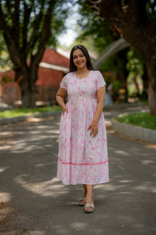 ROSE SCALLOP | MATERNITY MAXI ANKLE LENGTH