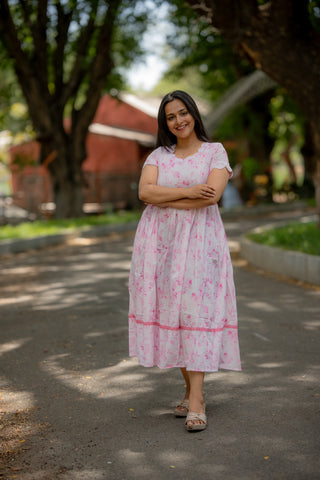 ROSE SCALLOP | MATERNITY MAXI ANKLE LENGTH