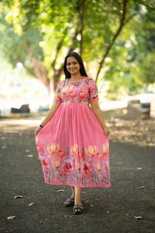 PASTEL TULIP | MATERNITY GEORGETTE MAXI ANKLE LENGTH