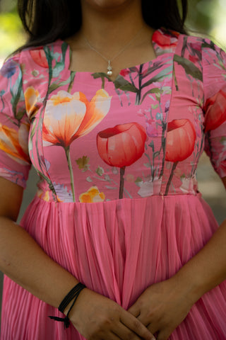 PASTEL TULIP | MATERNITY GEORGETTE MAXI ANKLE LENGTH