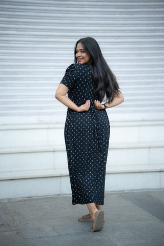 MEHANDI | ZIPLESS MATERNITY MAXI-PUFF SLEEVES | ANKLE LENGTH MAXI
