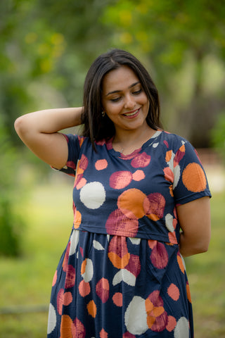 CIRCLE | ZIPLESS MATERNITY MAXI-NORMAL SLEEVES | FULL LENGTH MAXI