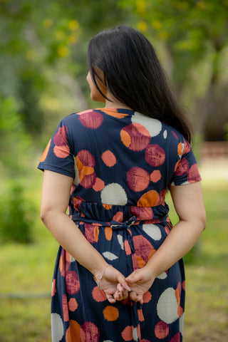 CIRCLE | ZIPLESS MATERNITY MAXI-NORMAL SLEEVES | FULL LENGTH MAXI
