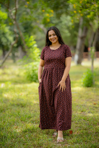 SWRILS | ZIPLESS MATERNITY MAXI-NORMAL SLEEVES | FULL LENGTH MAXI