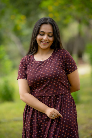 SWRILS | ZIPLESS MATERNITY MAXI-NORMAL SLEEVES | FULL LENGTH MAXI