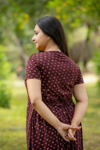 SWRILS | ZIPLESS MATERNITY MAXI-NORMAL SLEEVES | FULL LENGTH MAXI