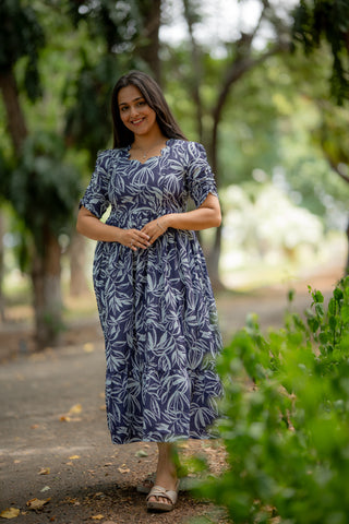 SANTORINI BLOOM | MATERNITY MAXI ANKLE LENGTH