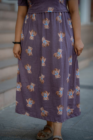 TEDDY | ZIPLESS MATERNITY MAXI-PUFF SLEEVES | ANKLE LENGTH MAXI