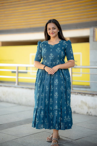 LINEAR SCALLOP | MATERNITY COTTON ANKLE LENGTH