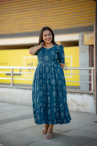LINEAR SCALLOP | MATERNITY COTTON ANKLE LENGTH