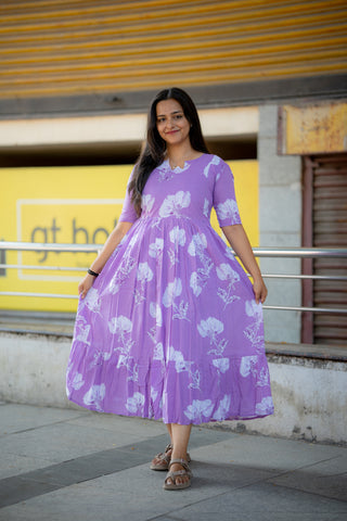PASTEL MEADOW | MATERNITY COTTON ANKLE LENGTH