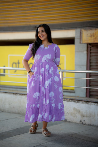 PASTEL MEADOW | MATERNITY COTTON ANKLE LENGTH