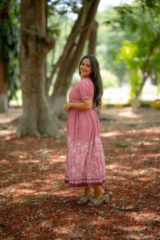 STENCIL WHISPER | MATERNITY MAXI FULL LENGTH