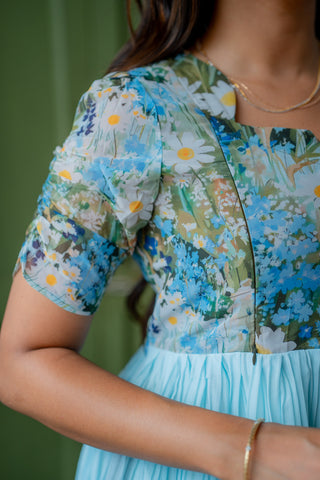 BLOOMY CLOUDS | MATERNITY GEORGETTE MAXI ANKLE LENGTH