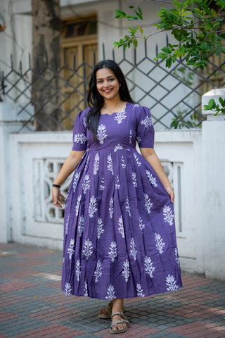 ROYAL AMETHYST | MATERNITY COTTON FULL LENGTH