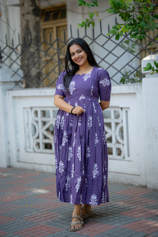 ROYAL AMETHYST | MATERNITY COTTON FULL LENGTH