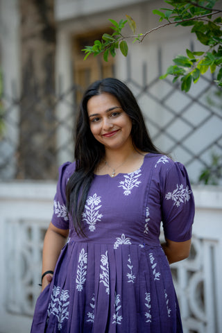 ROYAL AMETHYST | MATERNITY COTTON FULL LENGTH
