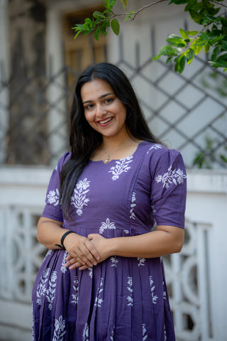 ROYAL AMETHYST | MATERNITY COTTON FULL LENGTH