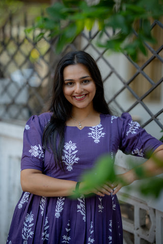 ROYAL AMETHYST | MATERNITY COTTON FULL LENGTH