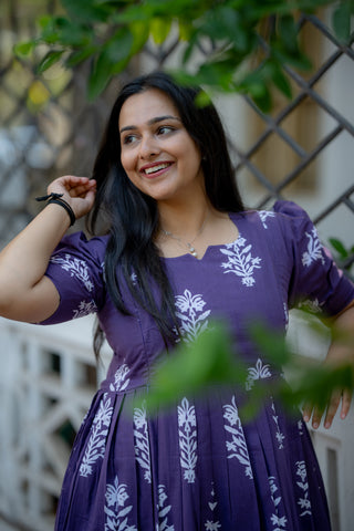 ROYAL AMETHYST | MATERNITY COTTON FULL LENGTH
