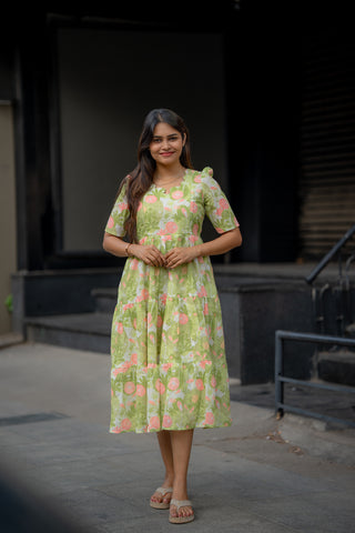 PISTACHIO BLOOM | MATERNITY MAXI ANKLE LENGTH