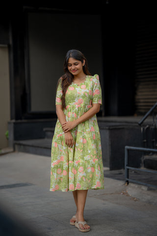PISTACHIO BLOOM | MATERNITY MAXI ANKLE LENGTH