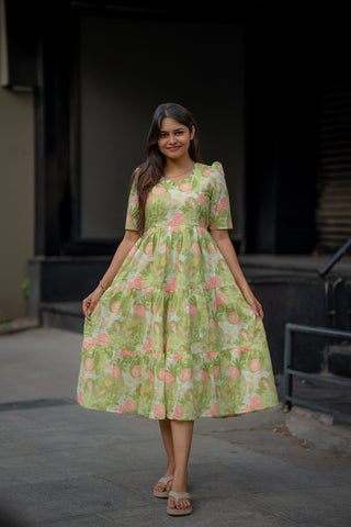 PISTACHIO BLOOM | MATERNITY MAXI ANKLE LENGTH