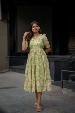 PISTACHIO BLOOM | MATERNITY MAXI ANKLE LENGTH