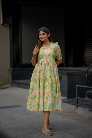PISTACHIO BLOOM | MATERNITY MAXI ANKLE LENGTH