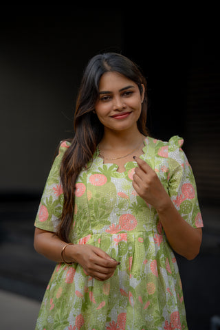 PISTACHIO BLOOM | MATERNITY MAXI ANKLE LENGTH