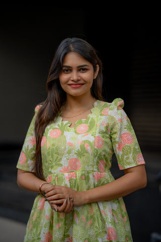 PISTACHIO BLOOM | MATERNITY MAXI ANKLE LENGTH
