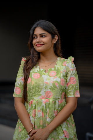 PISTACHIO BLOOM | MATERNITY MAXI ANKLE LENGTH