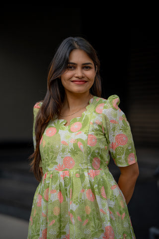 PISTACHIO BLOOM | MATERNITY MAXI ANKLE LENGTH