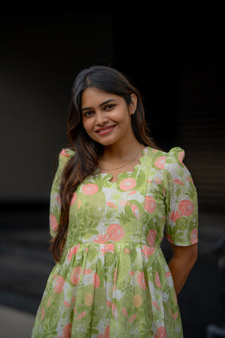 PISTACHIO BLOOM | MATERNITY MAXI ANKLE LENGTH