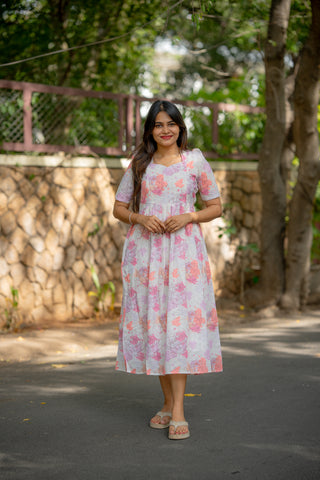 PASTEL CLOUDBURST | MATERNITY MAXI ANKLE  LENGTH