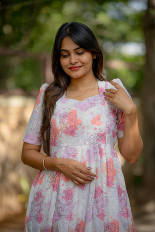 PASTEL CLOUDBURST | MATERNITY MAXI ANKLE  LENGTH