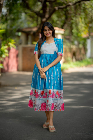 CERULEAN ROSE | MATERNITY MAXI ANKLE  LENGTH