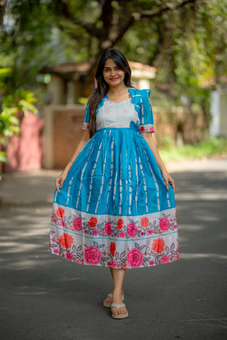 CERULEAN ROSE | MATERNITY MAXI ANKLE  LENGTH