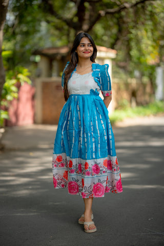 CERULEAN ROSE | MATERNITY MAXI ANKLE  LENGTH