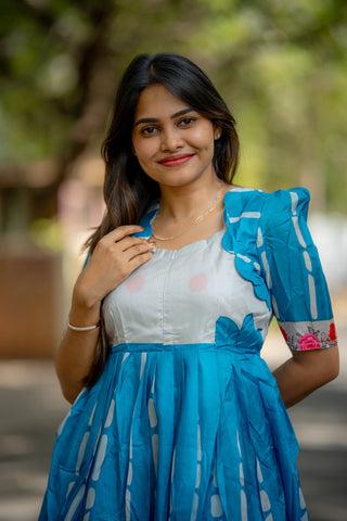CERULEAN ROSE | MATERNITY MAXI ANKLE  LENGTH