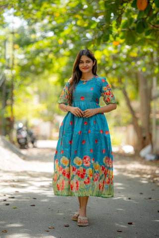 PANSY BORDER | MATERNITY MAXI ANKLE  LENGTH
