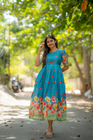 PANSY BORDER | MATERNITY MAXI ANKLE  LENGTH