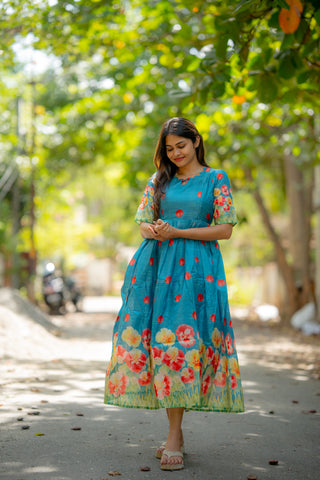 PANSY BORDER | MATERNITY MAXI ANKLE  LENGTH