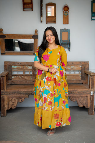 COLOURFUL FLOWERS | MATERNITY COTTON FULL LENGTH